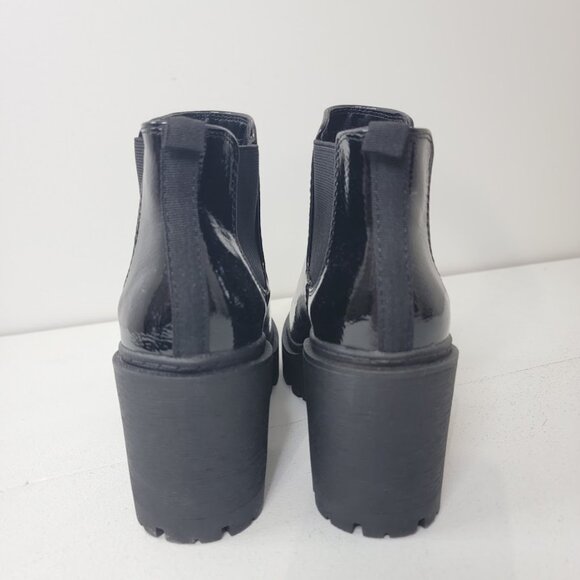 Soda Womens Black Chunky Platform Ankle Boots Size 6 Slip On Y2K Grunge Neutral - Picture 4 of 13